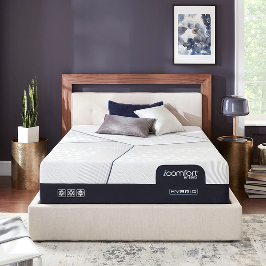 Serta iComfort 4000 14-in Soft Twin Extra Long Hybrid Memory Foam/Coil Blend Mattress with Boxspring Included in White | 500801018-9920