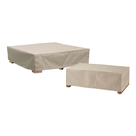 Segovia Outdoor Patio Coffee Table Cover: Brown - Polyester by World Market