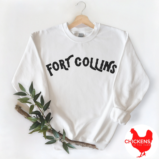 Fort Collins Sweatshirt, Colorado, T-Shirt, White, Black, Football, Basketball, Gameday, Greek, Gift, Sorority, Graduation, Womens, Hiking