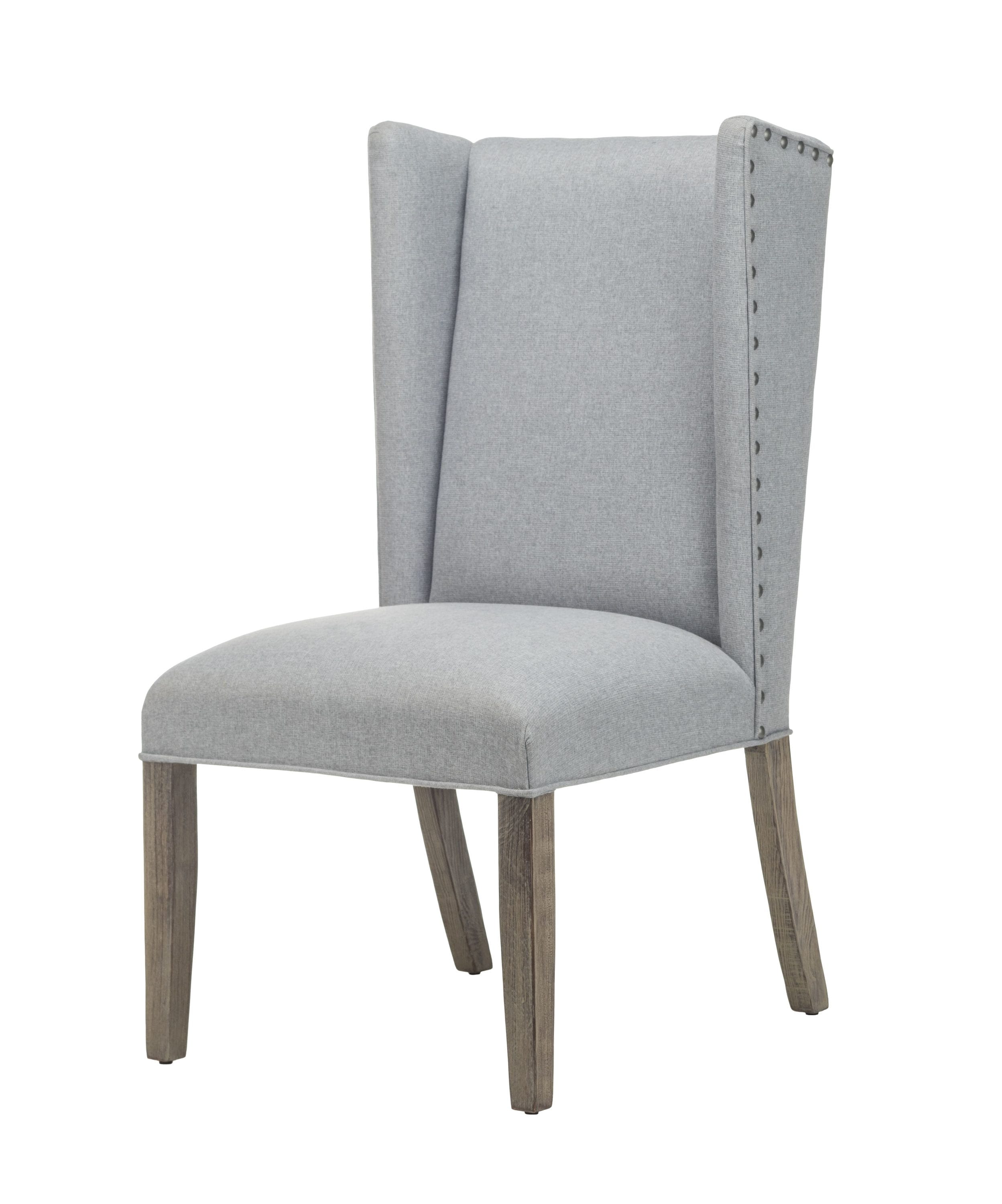Luxury Living Furniture Contemporary/Modern Polyester/Polyester Blend Upholstered Side Chair (Wood Frame) in Gray | JL-3256