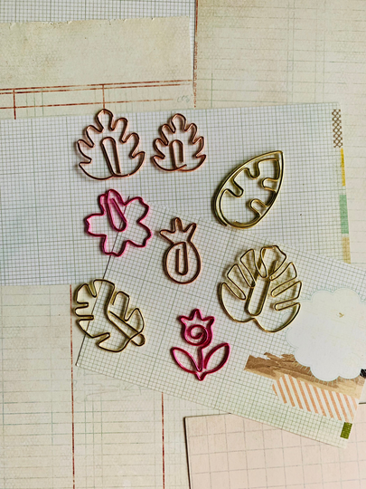 Pineapple, Palm Tree Leaf, Monstera Flower, Rose Gold, Paper Clip, Book Marker, Planner Clip
