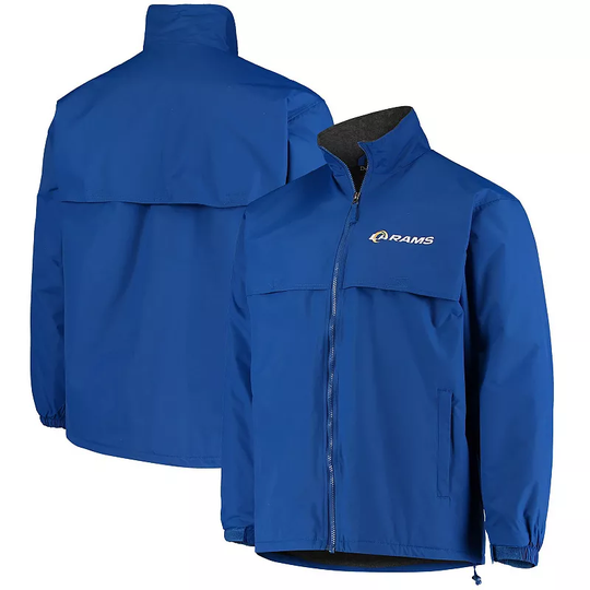 Men's Dunbrooke Royal Los Angeles Rams Triumph Fleece Full-Zip Jacket, Size: Large, Blue
