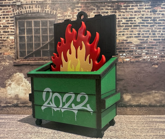 Dumpster Fire 2022 Christmas Ornament. Free Shipping