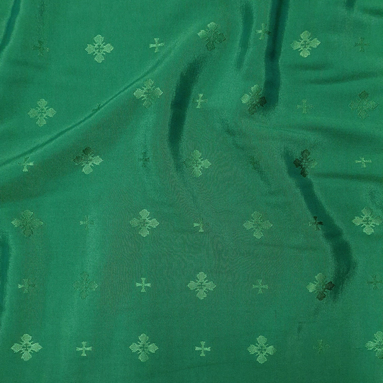 Viscose Blend Lining Fabric Cross Print For Ecclesiastical Altar Cloths, Liturgical Vestments, Garments, Robes, Chasubles