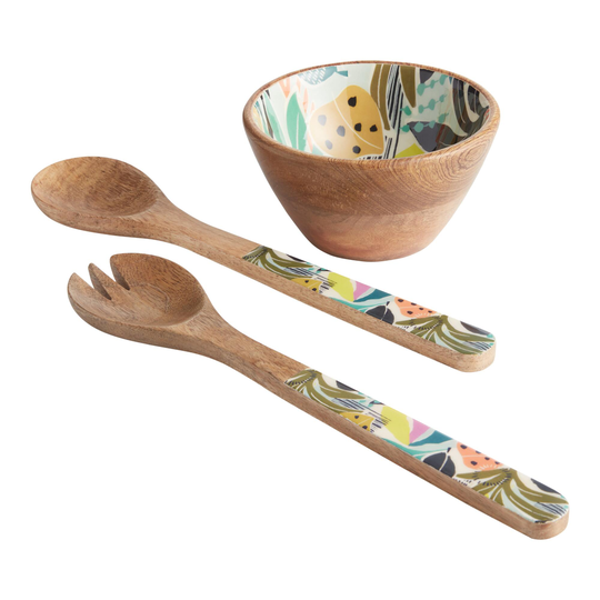 Tropicalia Enamel Wood Serveware Collection by World Market