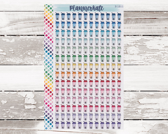 S-1511 || Blender Bottle Doodle Planner Stickers