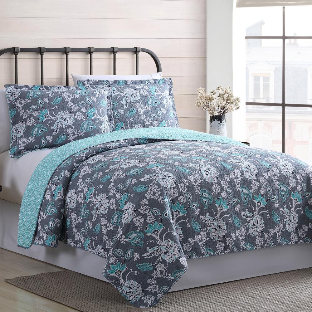 Amrapur Overseas Agnes Multi Multi Reversible Full/Queen Quilt (Blend with Polyester Fill) | 3CTNQLTG-AGN-FQ
