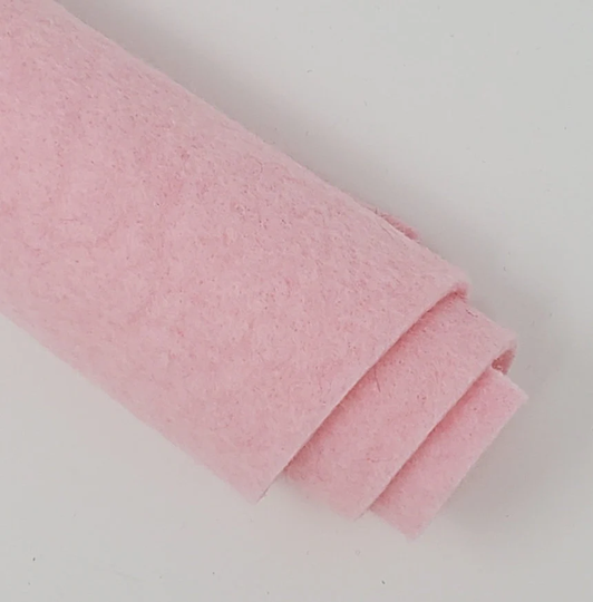 Hand Washed Merino Wool Blend Felt 9"x12" Sheets Pink Color