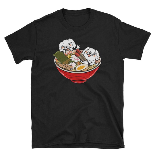 Maltese Japanese Ramen Kawaii Shirt, Funny T-Shirt, Dog T Shirt
