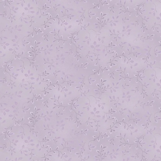 Lilac Folio Blender Cotton Fabric, Henry Glass 100% Vines Purple 7755-05 Lilac