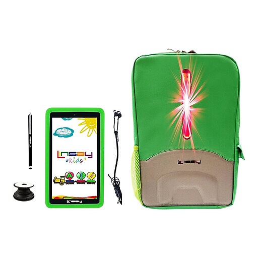 Linsay 7" Tablet, WiFi, 2GB RAM, 32GB, Android, Black/Green (F7UHDKIDSBEPGREENP)