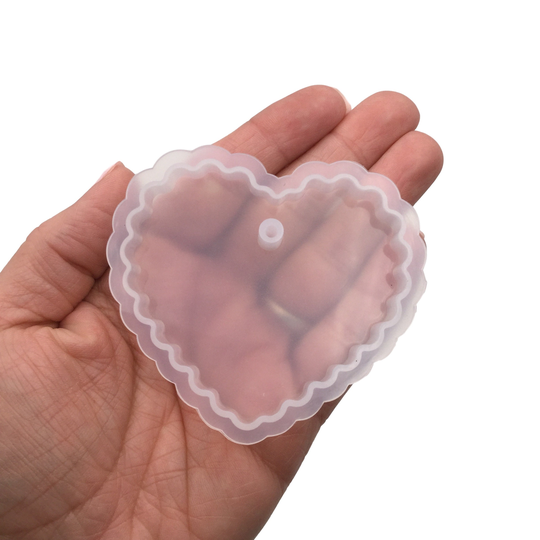 Big Scalloped Heart Mold, Silicone Molds For Epoxy Crafts, Resin Craft Molds, Jewelry Making Supplies