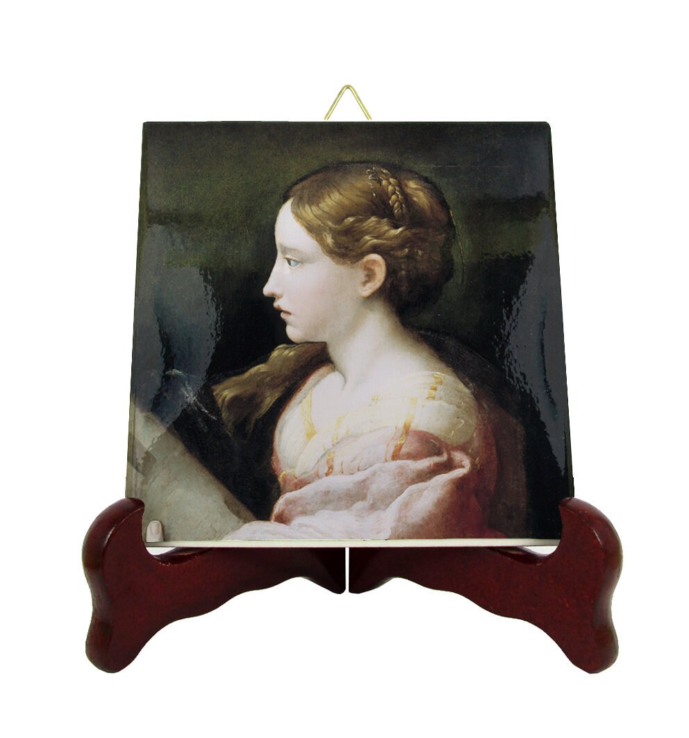 Saint Barbara - Icon On Ceramic Tile St Catholic Saints Santa Art Patron Saint