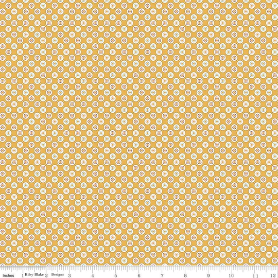 Cook Book Daisy Bubbles Yardage