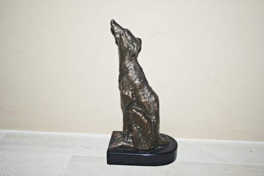 Antique Art Deco Bronzed Spelter Dog Statue