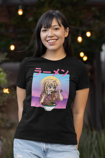 Japanese Shirt Kawaii Anime Girl Ramen Lover Gift, Shirt, Funny Retro Japan 90S Tshirt, Unisex T-Shirt