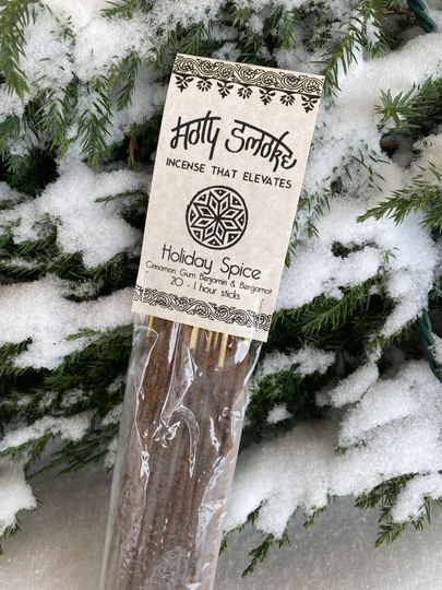 Holiday Spice Blend | Cinnamon Bergamot Benzoin Gum Benjamin |Christmas Winter| Holy Smoke All-Natural Honey Resin Ceremonial Incense Sticks