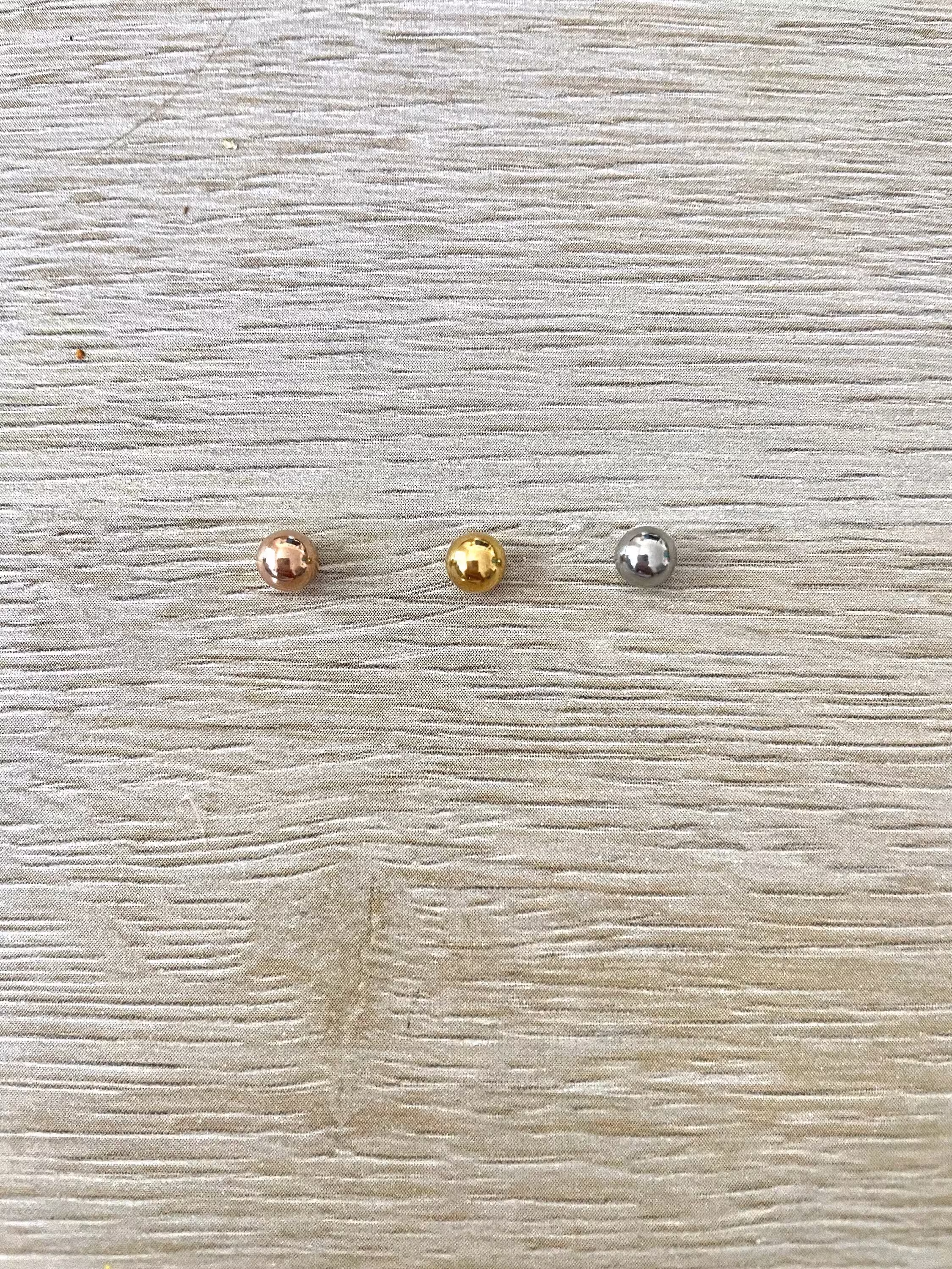 Belly Button Ring Screw Ball Silver Rose Gold | Jewelry