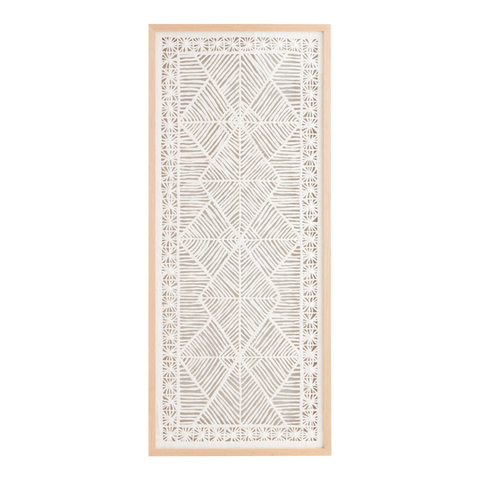Rice Paper Diamond Geo Shadow Box Wall Art: White - Large by World Market