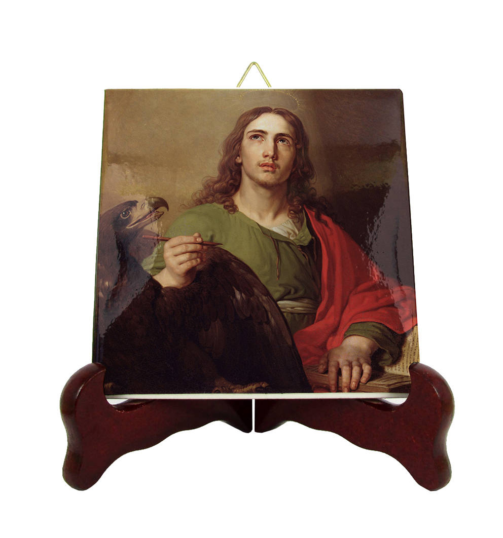 Saint John The Evangelist - Icon On Tile St Apostle Christian Saints Art Catholic