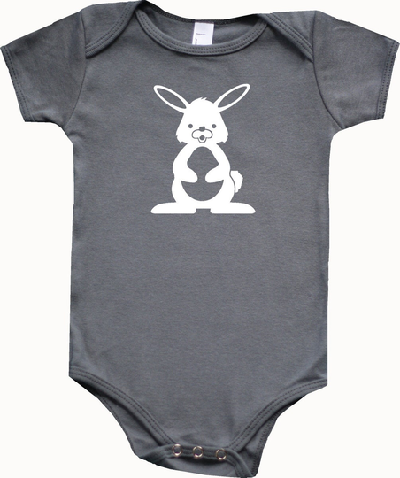 Easter Woodland Animal Silhouette Baby Bodysuit Graphic Shirts-Bunny