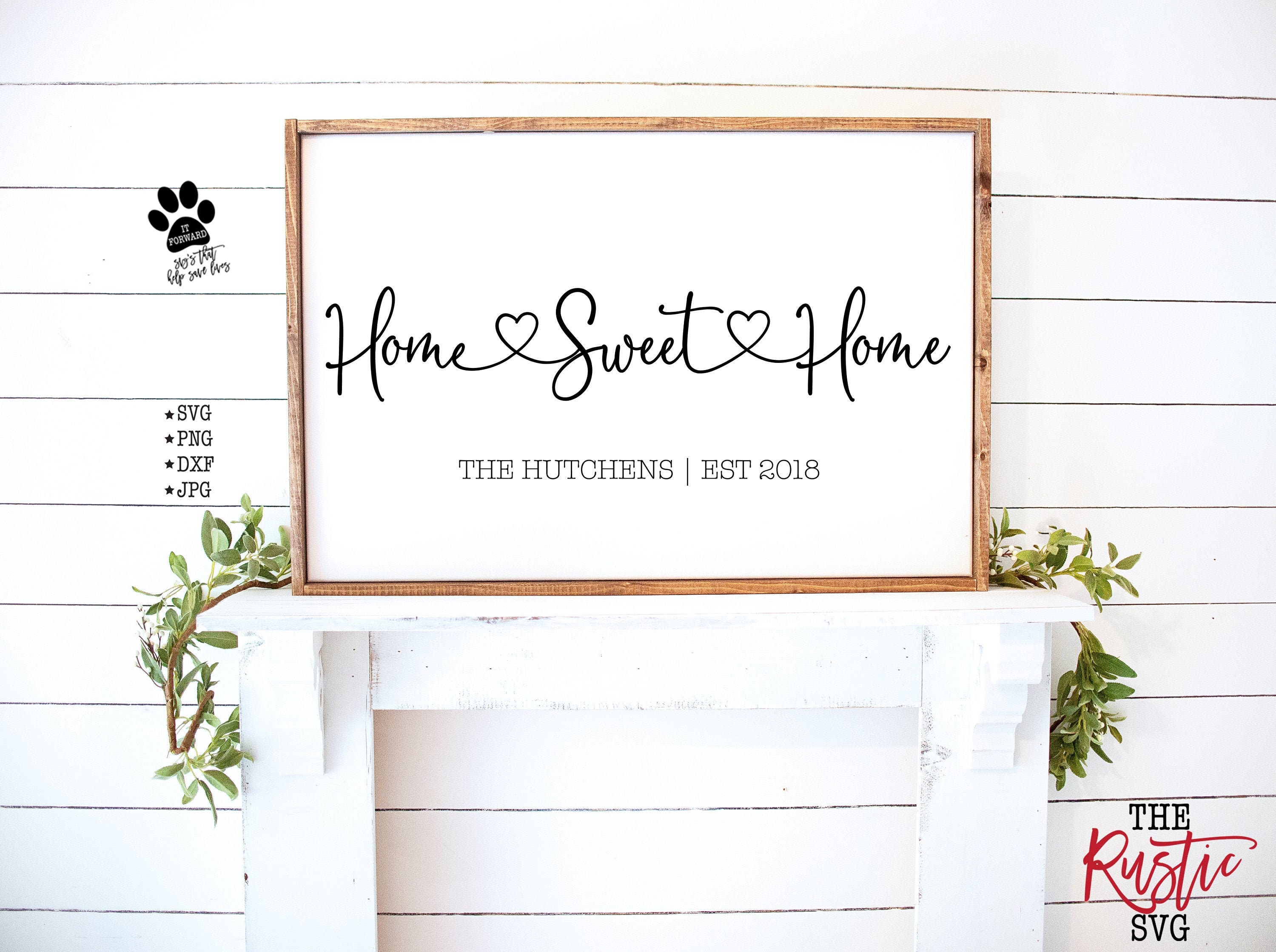 Home Sweet Home, Family Name Sign, Svg, New Gift, Closing Wedding Svg Files, Jpg, Cricut, Silhouette, 027