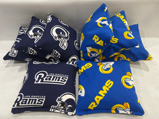 Los Angeles Rams 8 Cornhole Bags Bean Toss Print 2 Sides