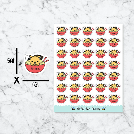 Decorative Planner Sticker - Ramen Nom