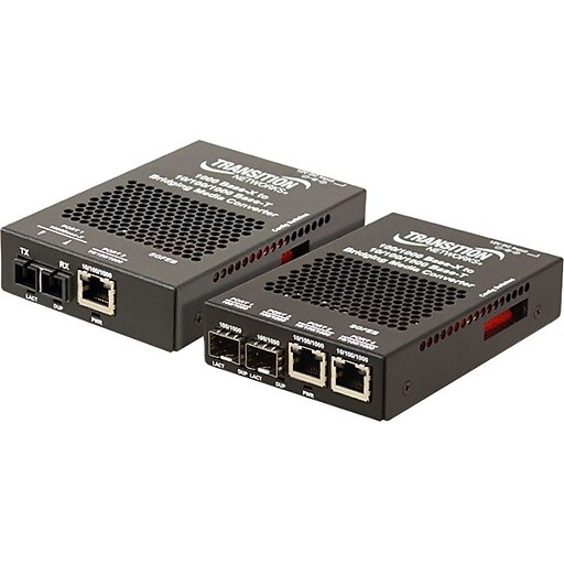 Transition Networks SGFEB1040-130 1 Port RJ45 to SFP Stand Alone Fast Ethernet Media/Rate Converter