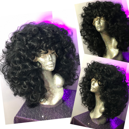 Curly Black 80S Aerobics Instructor Lacefront