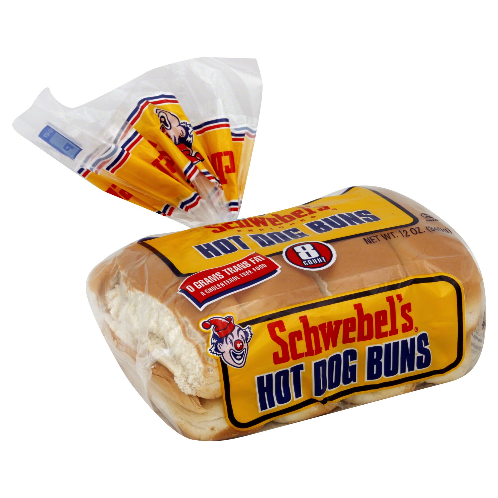 Schwebels Hot Dog Buns, Enriched - 12 oz, 8 ct