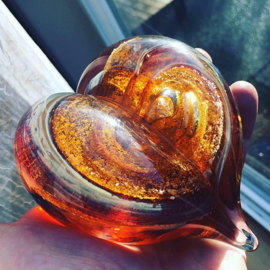 Memorial Hearts - Loved Ones Ashes Blended With Glass