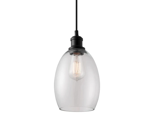 Industrial Pendant Light, Glass Lamp, Hanging Farmhouse Foyer Glass Modern Light