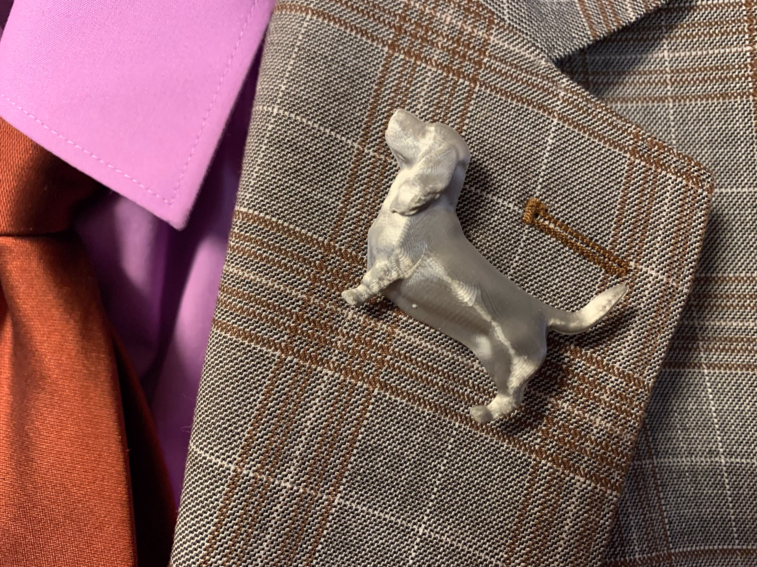 Basset Hound Brooch/Lapel Stick Pin in Your Choice Of Over 90 Colors