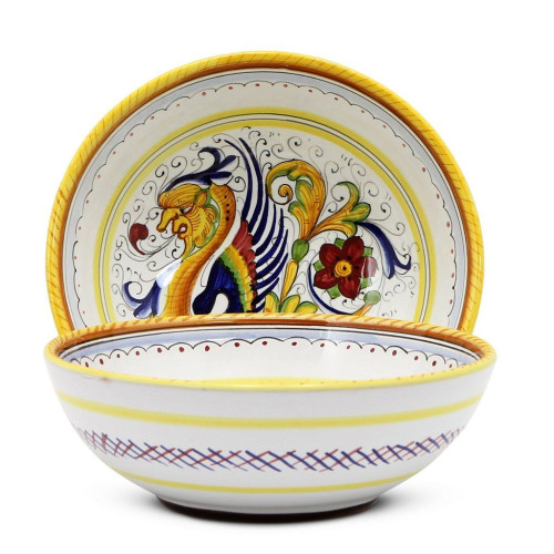 Deruta of Italy Raffaellesco Coupe Pasta Soup Bowl 8 in Round x 3 high