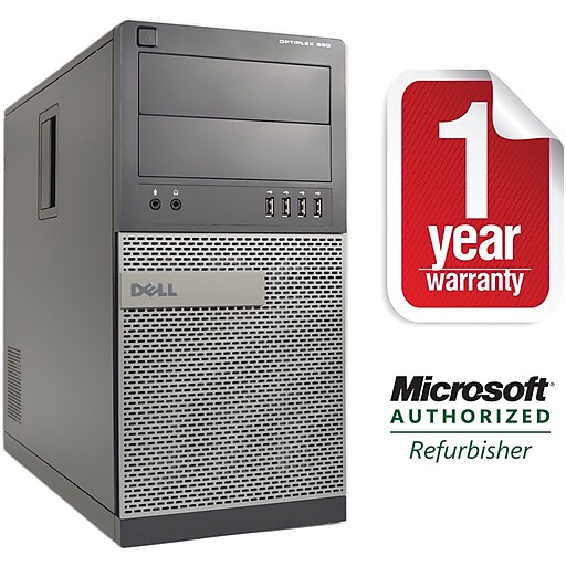 Dell 990 Refurbished Tower Computer Core i5 3.1Ghz 8GB Memory 2TB HDD Windows 10 Pro