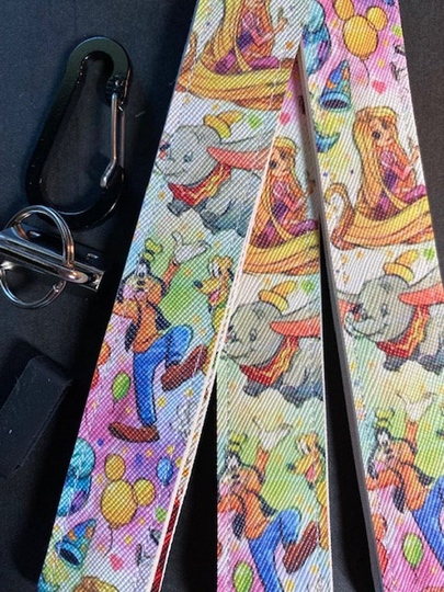 Character Rapunzel/Dumbo/Goofy Headband Holder Mouse Park Ear Key Fob Accessories