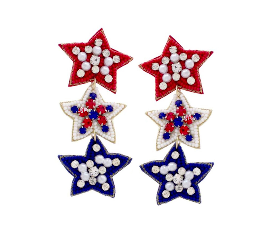 New Star Earring, Seed Bead Statement Embellished Party Favors