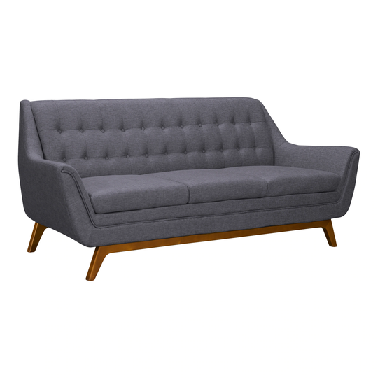 Armen Living Janson Midcentury Grey Polyester/Blend Sofa in Gray | LCJO3GR