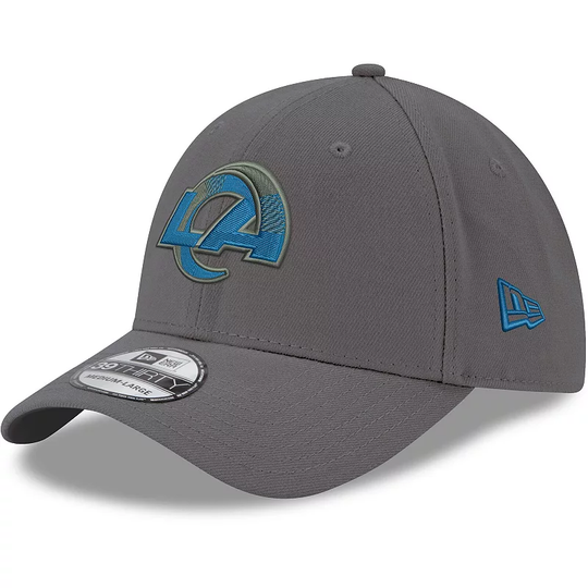 Men's New Era Graphite Los Angeles Rams Team Storm 39THIRTY Flex Hat, Size: Large/XL, LAR DARK G