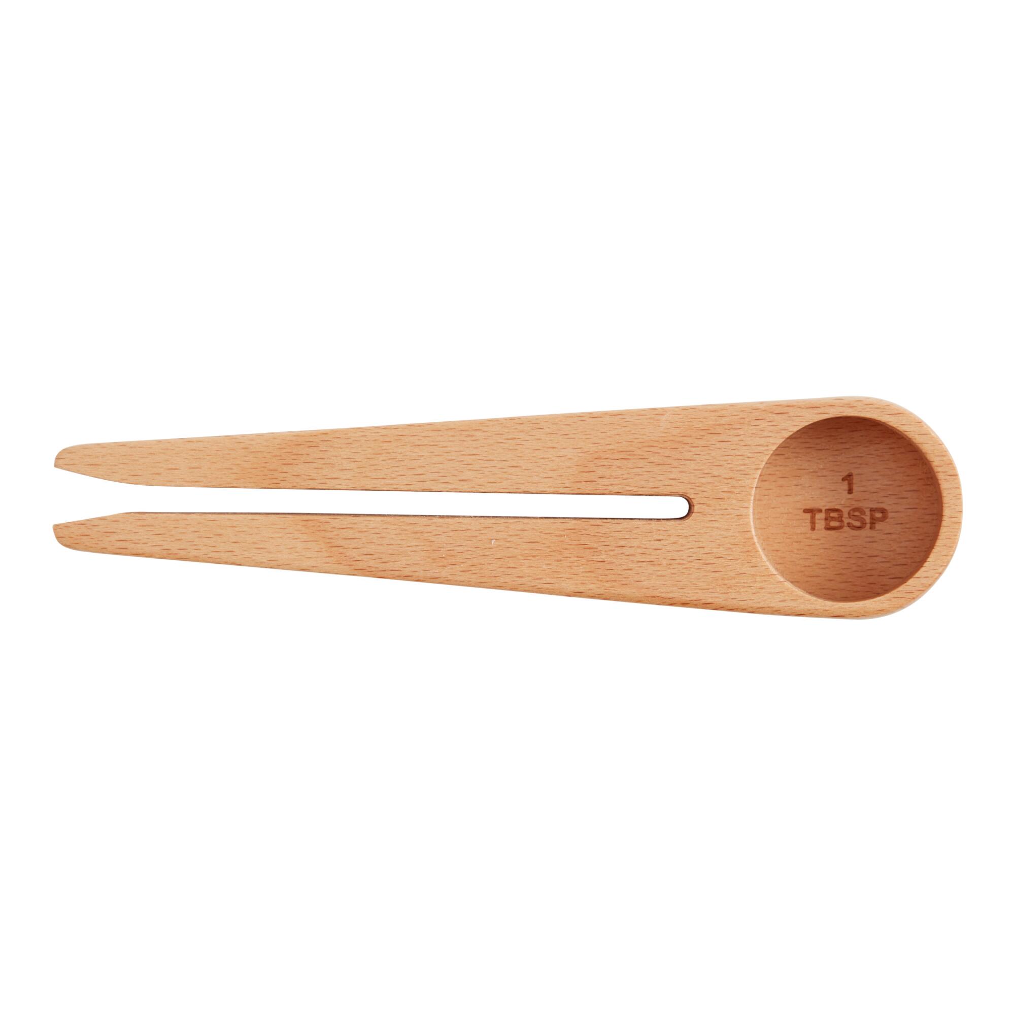 Beech Wood Coffee Scoop and Clip: Brown by World Market