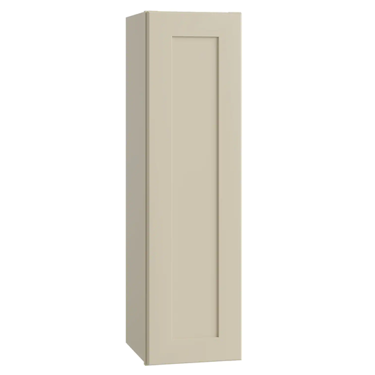 Luxxe Cabinetry Norfolk 9-in W x 42-in H x 12-in D Blended Cream Painted Door Wall Fully Assembled Semi-custom Cabinet (Shaker Door Style) in