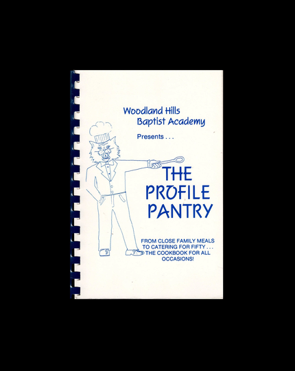 1990S The Profile Pantry Cookbook, Woodland Hills Baptist Academy, Jackson, Mississippi, Rare Local Community Cook Book