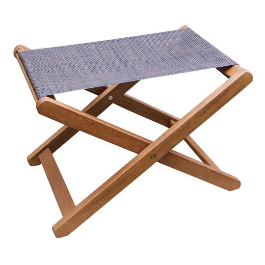 Dark Brown All Weather Wicker Lanai Sling Ottoman: Gray - Resin by World Market