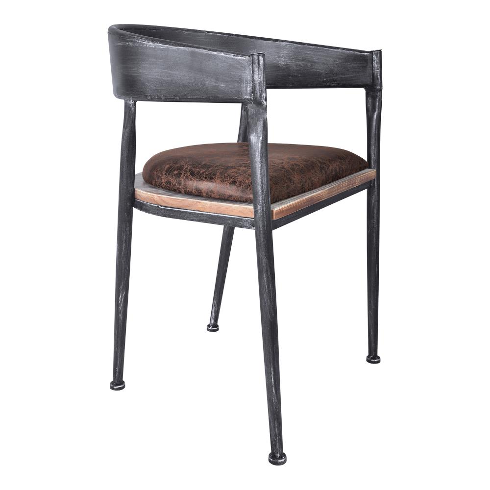 Armen Living Macey Contemporary/Modern Polyester/Polyester Blend Upholstered Dining Arm Chair (Wood Frame) in Brown | LCMYCHSBBR
