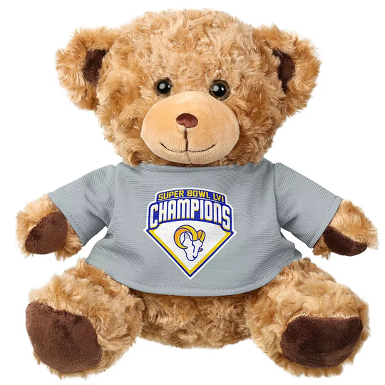 FOCO Los Angeles Rams Super Bowl LVI Champions 7.5'' Seated Shirt Bear, Multicolor