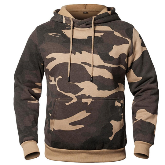 Men's Solid Pullover Hoodies, Sports Soft Blend Fleece Hooded Sweatshirts - COLOR 4, Large
