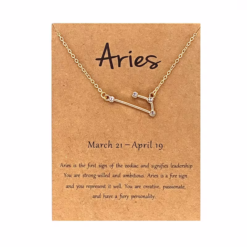 Aries Constellation Necklace - Zodiac Astrology Celestial Gifts