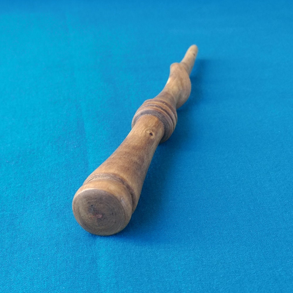 Small 7.75 Juniper Wand, Hand Carved Spiral, Larp, Cosplay, Halloween, Magic, Pagan, Viking - Made & in The Usa