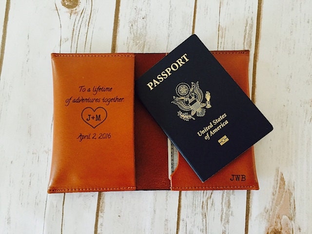 The Perfect Wedding Gift, Passport Cover Holder, Husband Groom Gift From Bride, Lifetime Of Adventures Passport, Bride To